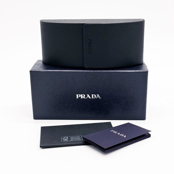 NEW PRADA SUNGLASSES, PRADA SPR 26Z 12V4I2 WOMEN OPAL MILK/BROWN OVAL PR26ZS - Picture 10 of 10